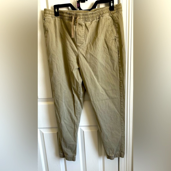 Men's Tan Jogger Pants - Picture 1 of 3